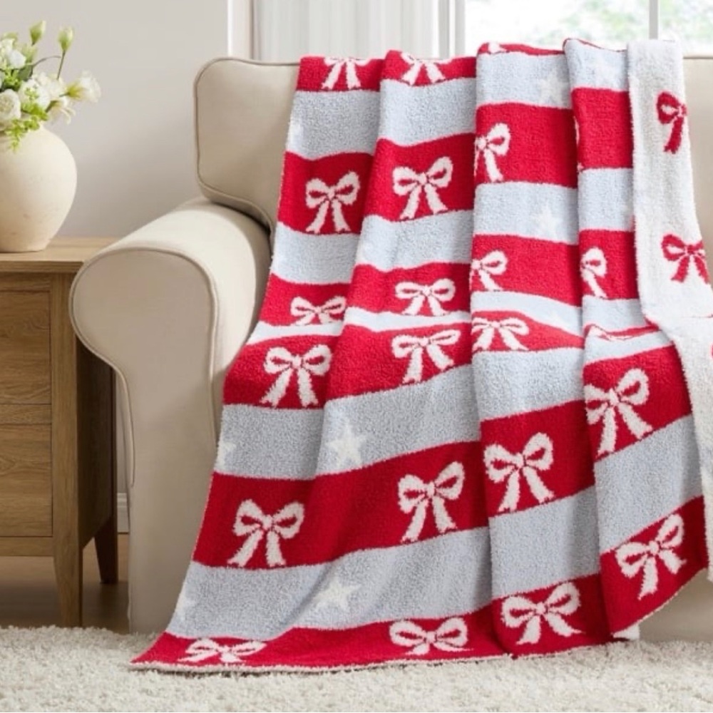 My Texas House Bows and Stars Throw 50” x 60”, Red/White/Blue - Walmart 2026